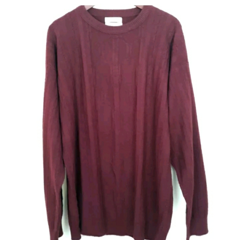 Vintage Christian Dior Pullover Sweater Men's Size XL Cable Knit Crew Neck